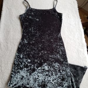 90s Vintage Crushed Velvet Maxi Dress size Small